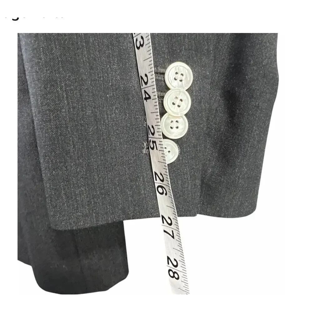 Elevee Bespoke Scabal Wool Sport Coat Jacket Approx 44R Surgeon Cuffs Peak Lapel